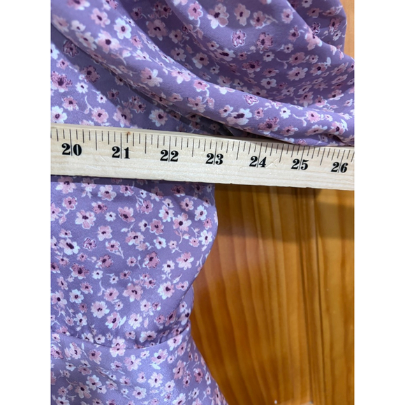 New with Tag Arula Purple Floral Puff Sleeve Dress Curve 3X Cottagecore - Picture 7 of 7